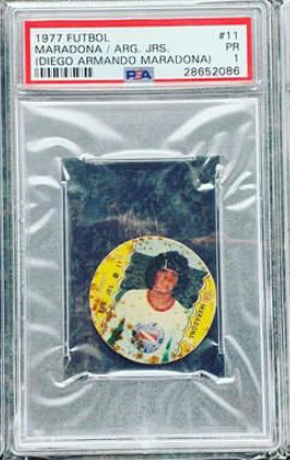 Diego Maradona 1977 Futbol Disc Rookie