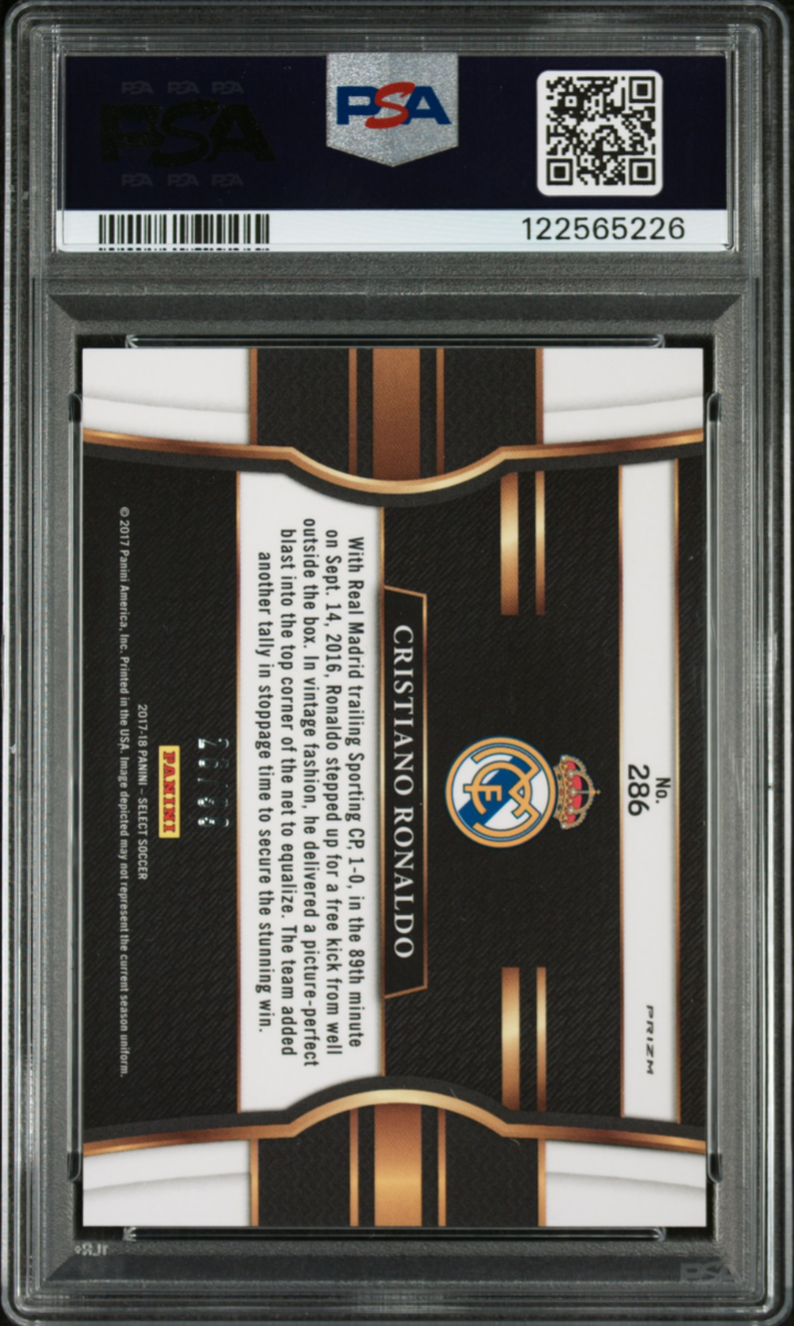 Cristiano Ronaldo 2017 Panini Select Field Level White /99 — back