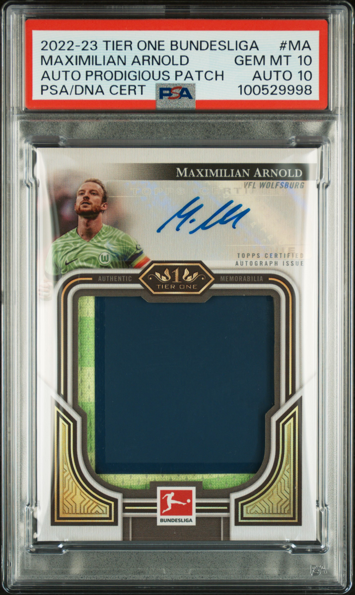 2022-23 TIER ONE BUNDESLIGA MAXIMILIAN ARNOLD AUTO PRODIGIOUS PATCH PSA 10/10 1/5