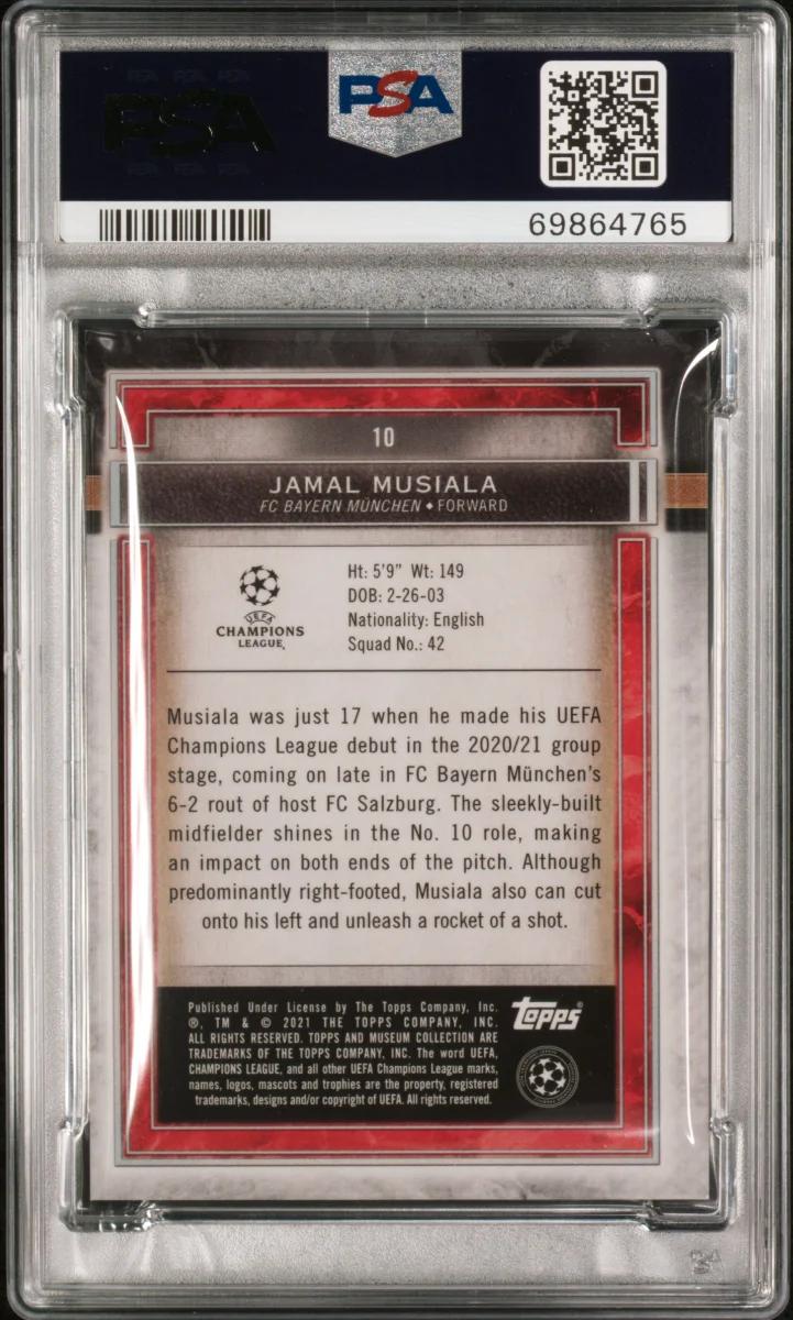 Jamal Musiala - 2020 Topps Museum - Ruby /25 — back