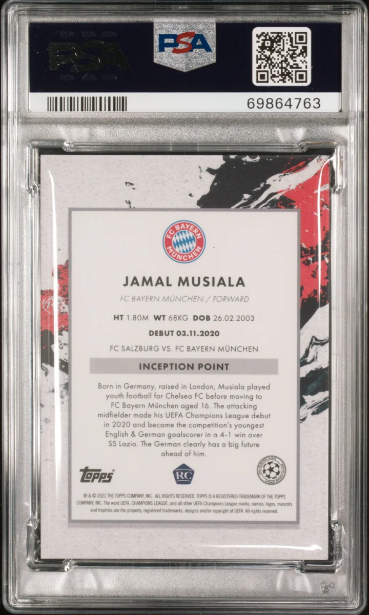 Jamal Musiala - 2020 Topps Inception - Red /10 — back