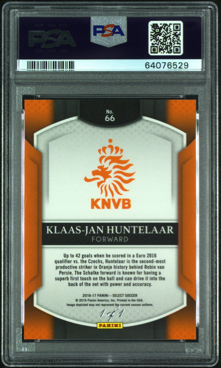 2016 Panini Select Klaas-Jan Huntelaar Black Prizm 1/1 back