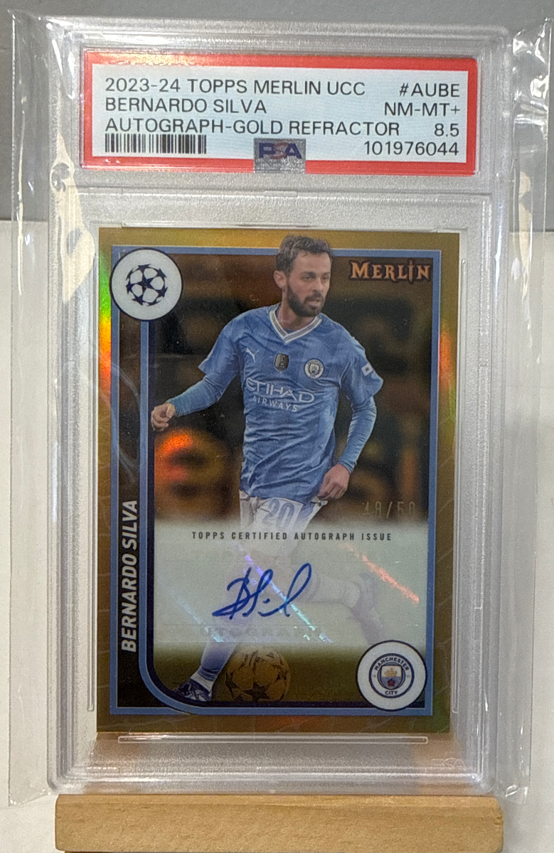 Bernardo Silva: Autograph Gold Refractor 48/50, Topps Merlin UCC,
