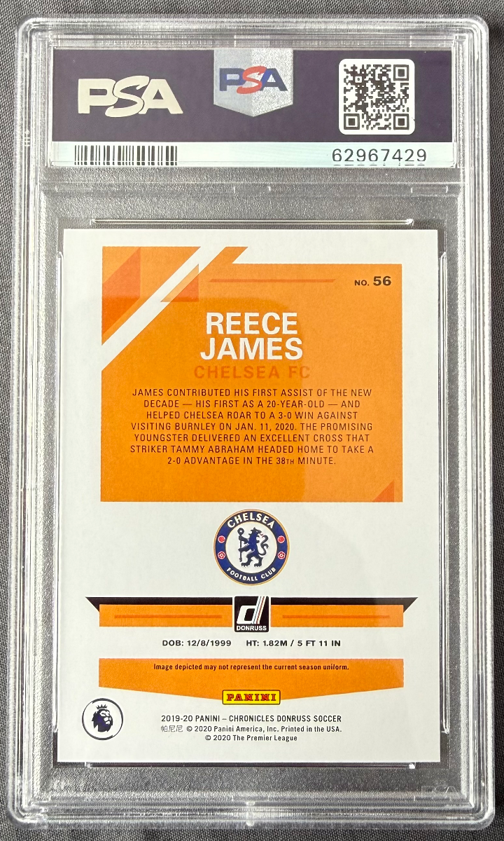 Reece James 2019 Panini Chronicles Donruss Premier League — back