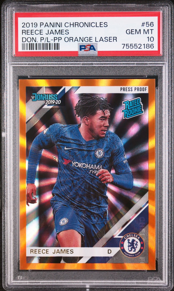 Reece James 2019 Panini Chronicles Donruss Premier League Press Proof Orange Laser