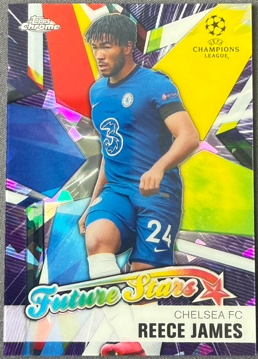 Reece James 2020-21 Topps Chrome UCL Sapphire Edition Future Stars Purple