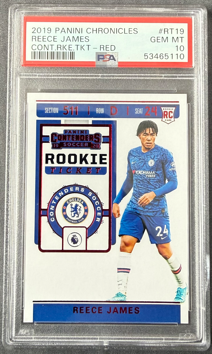 Reece James 2019 Panini Chronicles Contenders Rookie Ticket Red