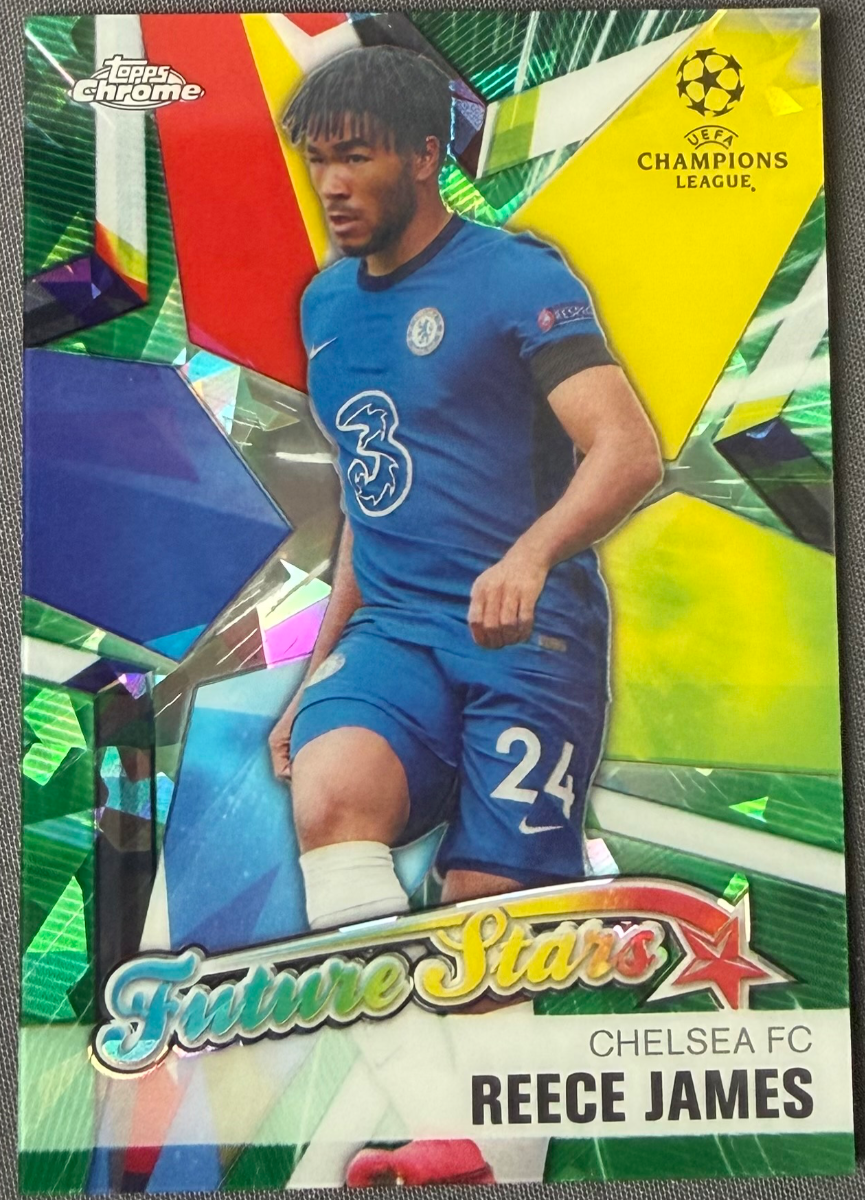 Reece James 2020-21 Topps Chrome UCL Sapphire Edition Future Stars Green
