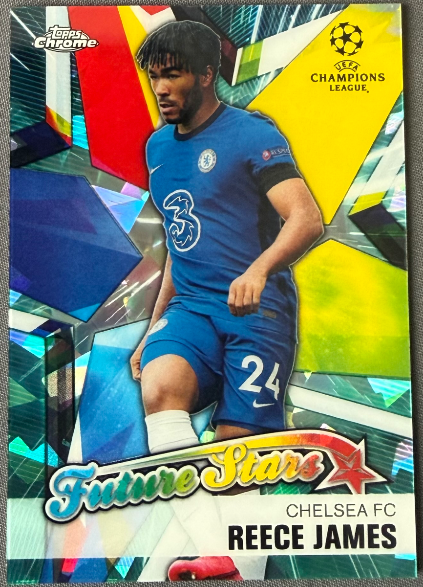 Reece James 2020-21 Topps Chrome UCL Sapphire Edition Future Stars Aqua