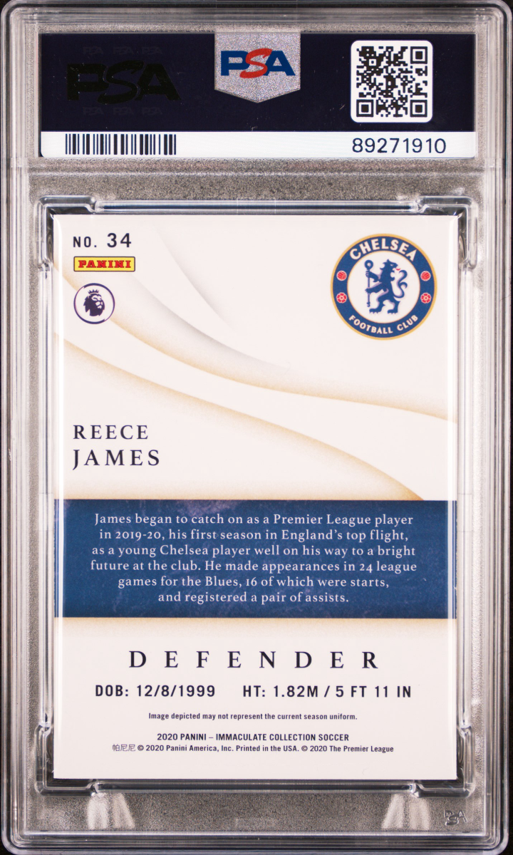 Reece James 2020 Panini Immaculate Collection — back