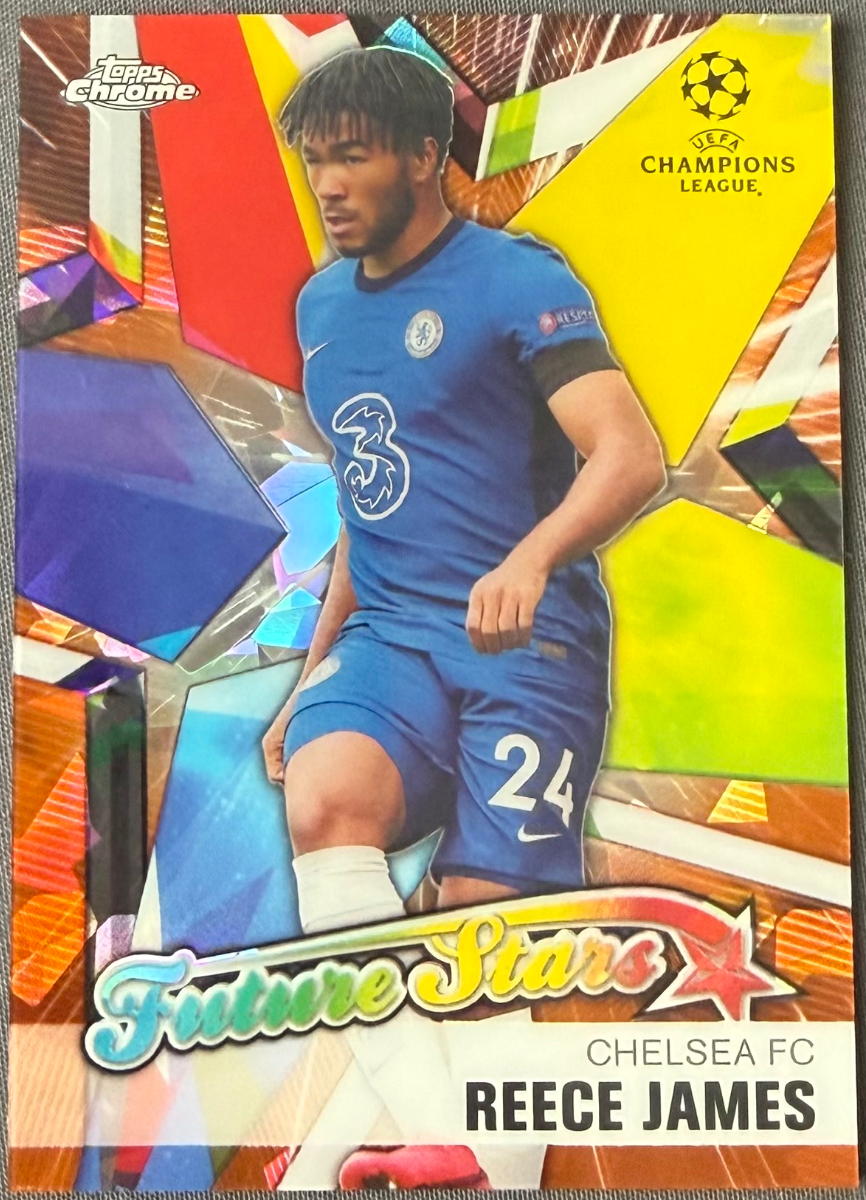 Reece James 2020-21 Topps Chrome UCL Sapphire Edition Future Stars Orange