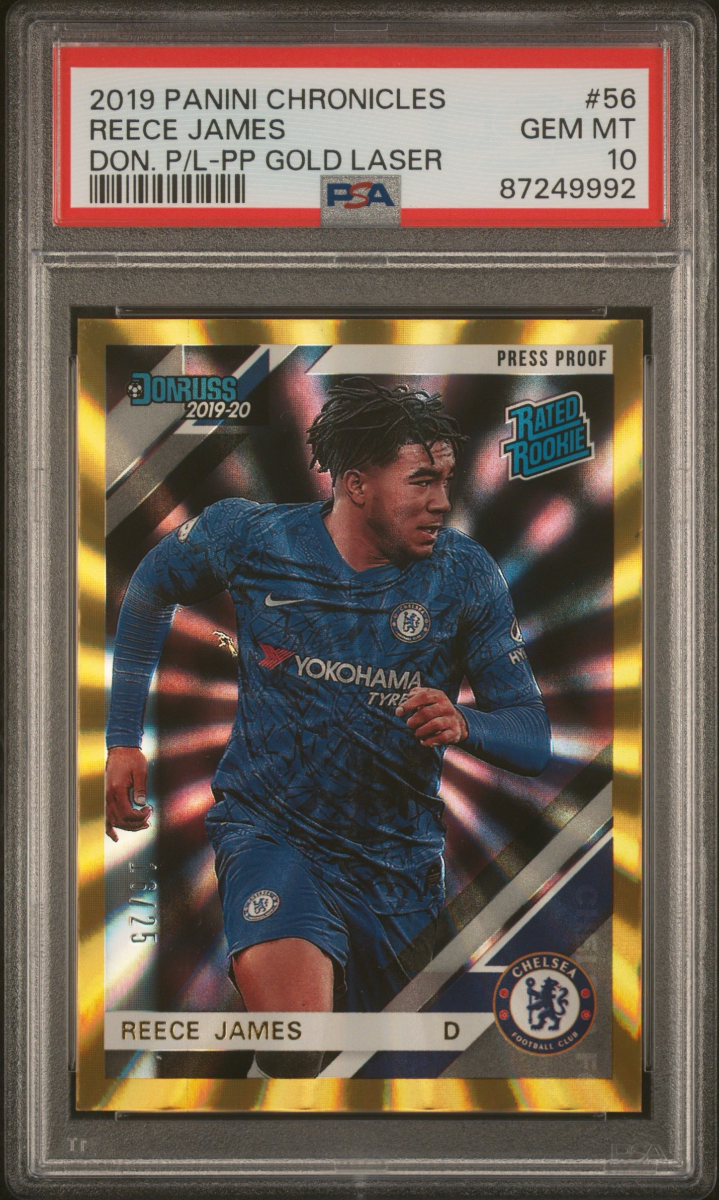 Reece James 2019 Panini Chronicles Donruss Premier League Press Proof Gold Laser