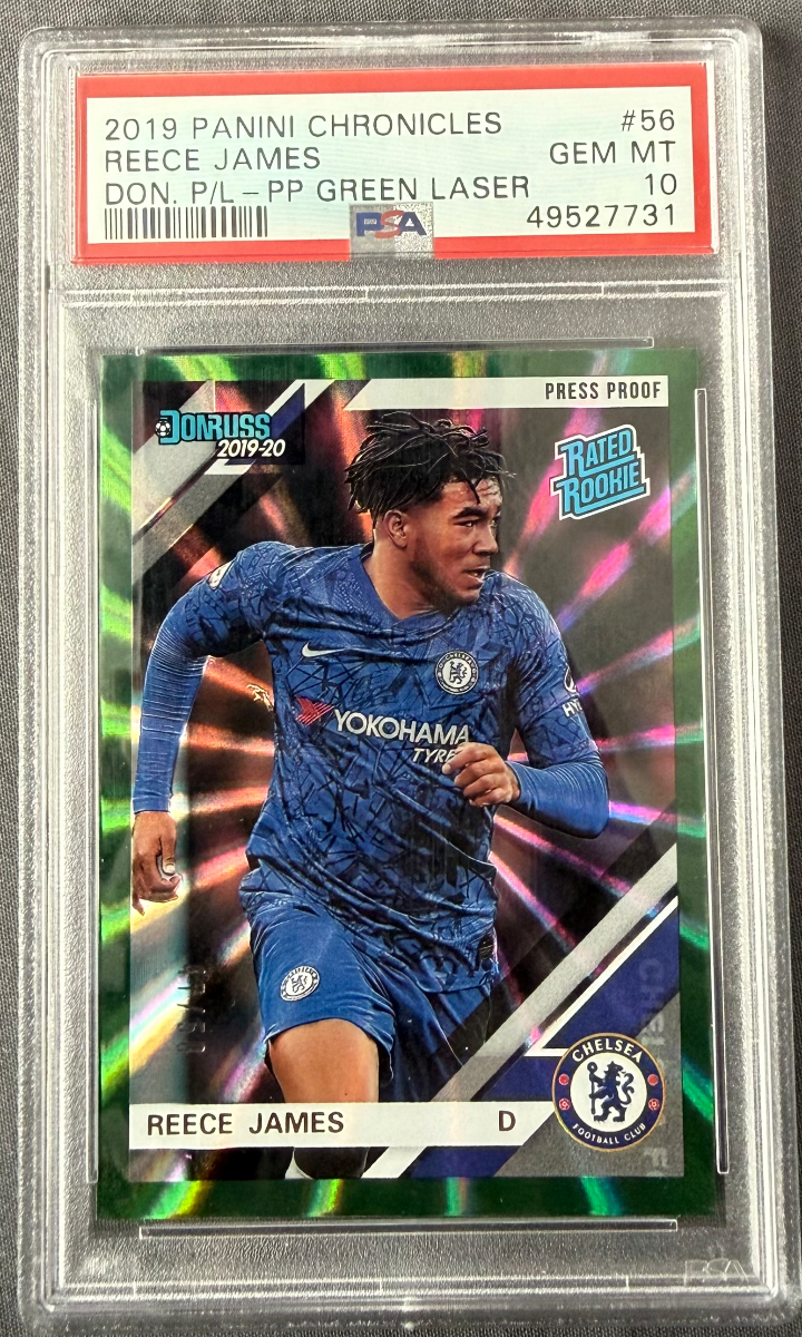 Reece James 2019 Panini Chronicles Donruss Premier League Press Proof Green Laser