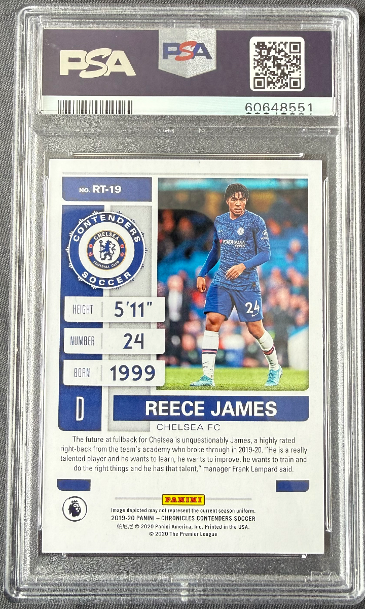 Reece James 2019 Panini Chronicles Contenders Rookie Ticket — back