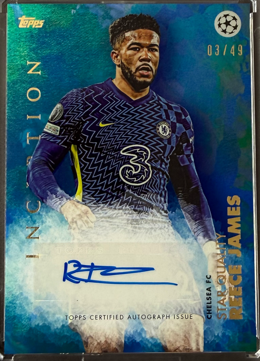 Reece James 2021-21 Topps Inception UEFA Star Quality Autographs Blue