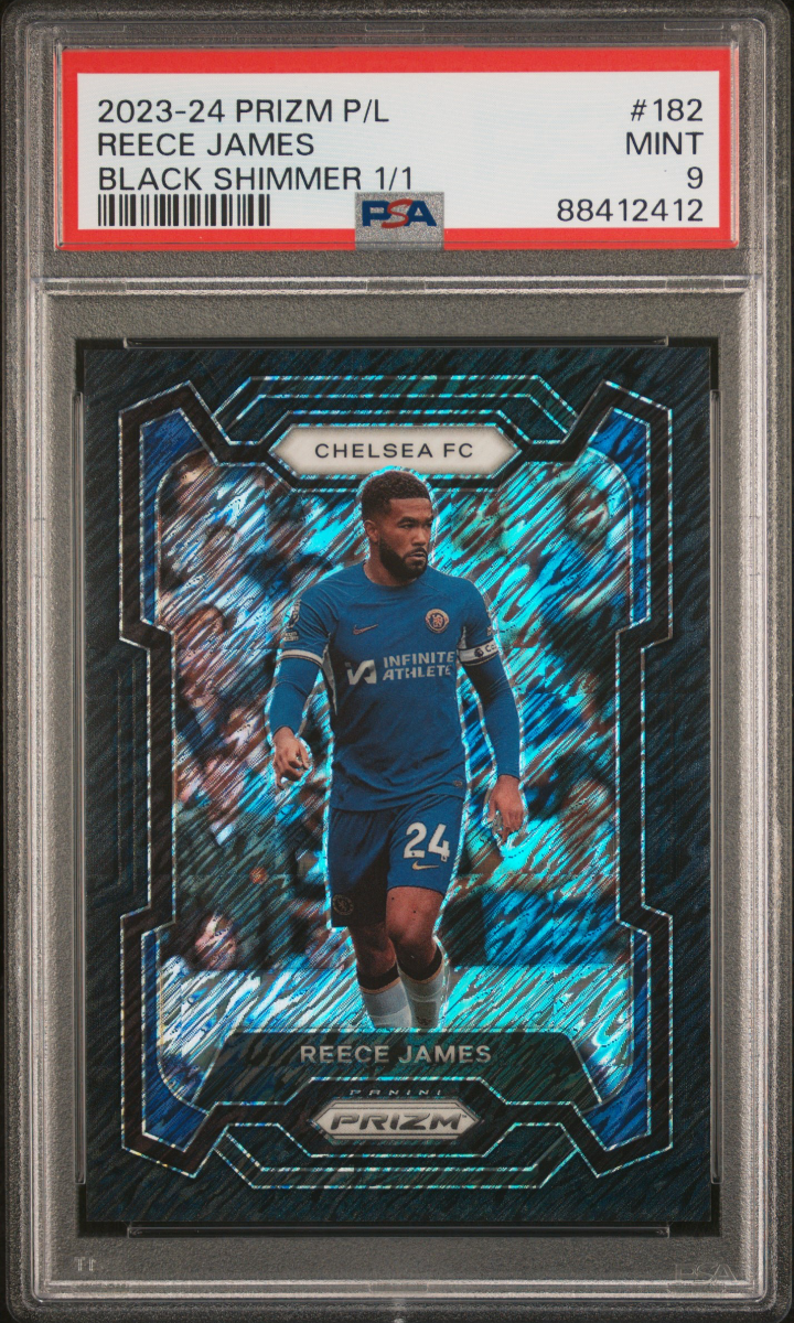 Reece James 2023-24 Panini Prizm Premier League Black Shimmer 1/1