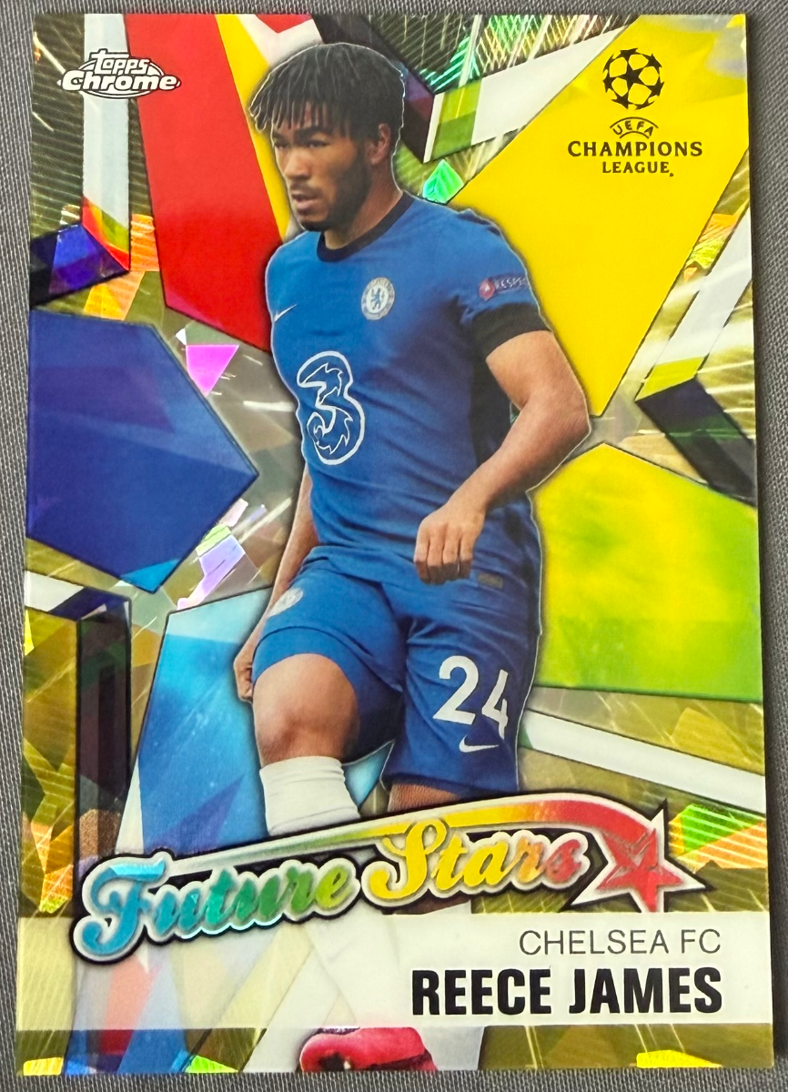 Reece James 2020-21 Topps Chrome UCL Sapphire Edition Future Stars Yellow