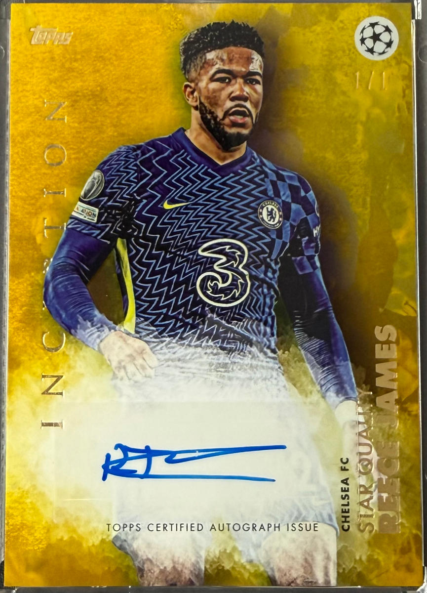 Reece James 2021-21 Topps Inception UEFA Star Quality Autographs Gold 1/1