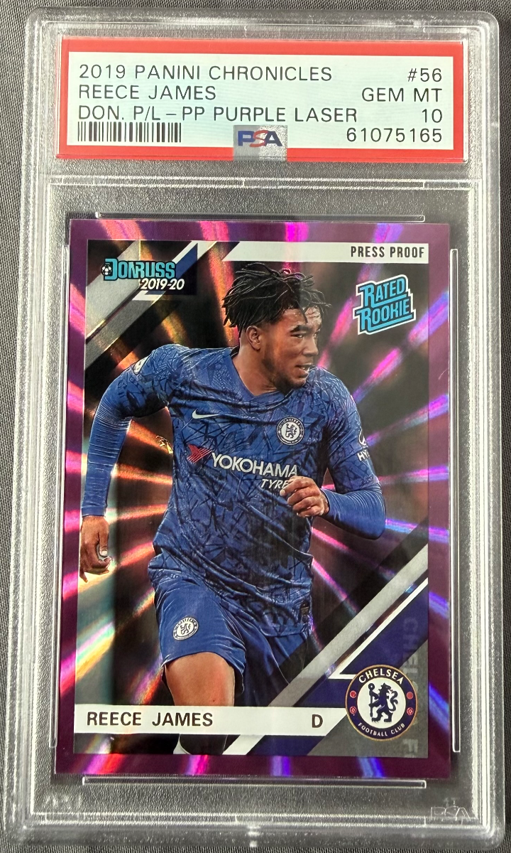 Reece James 2019 Panini Chronicles Donruss Premier League Press Proof Purple Laser