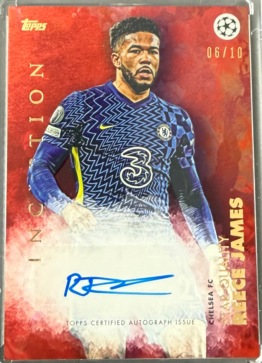 Reece James 2021-21 Topps Inception UEFA Star Quality Autographs Red