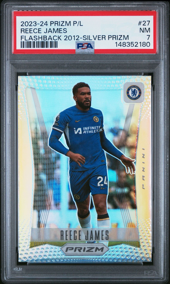 Reece James 2023-24 Panini Prizm Premier League Flashback 2012 Silver Prizm