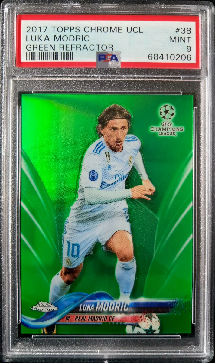 2017 Topps Chrome UCL Luka Modric Green Refractor 