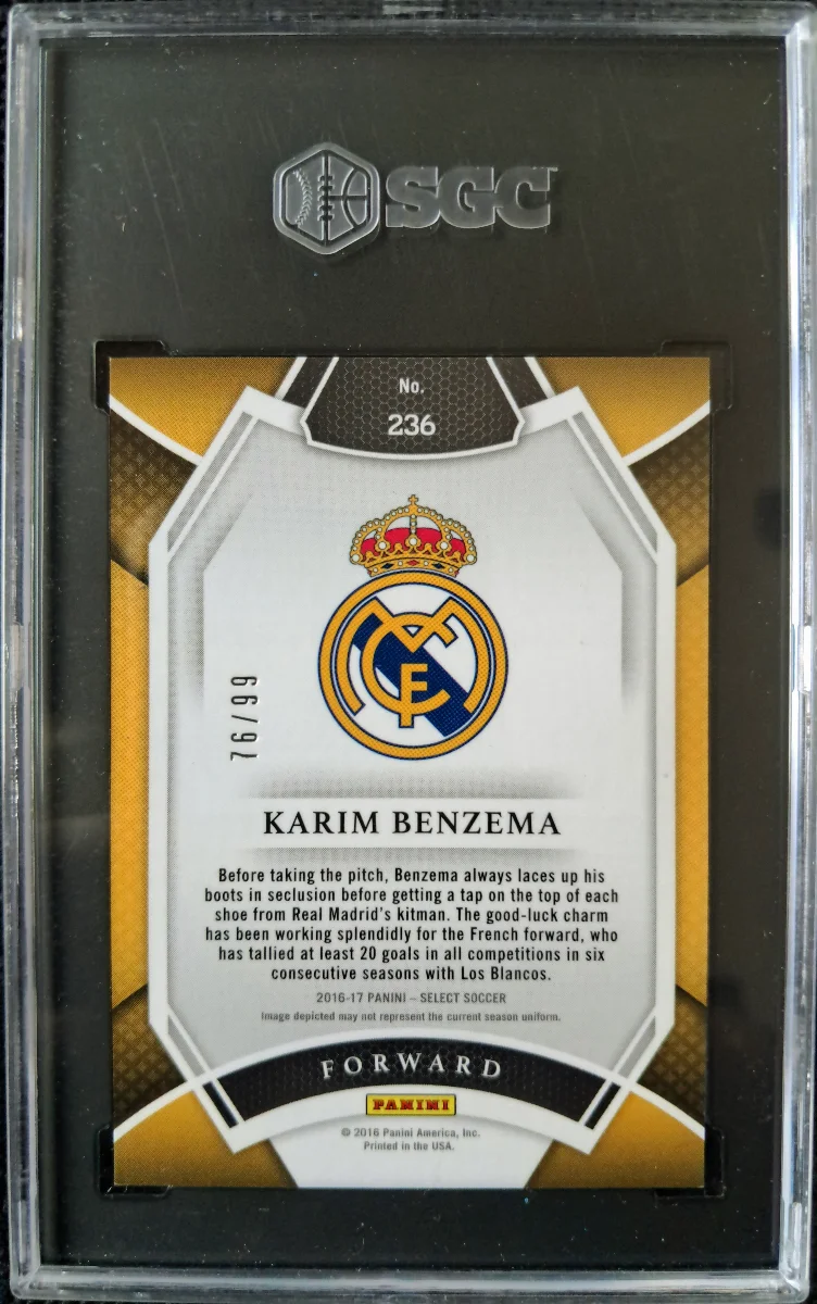 2016-17 Panini Select Karim Benzema White back
