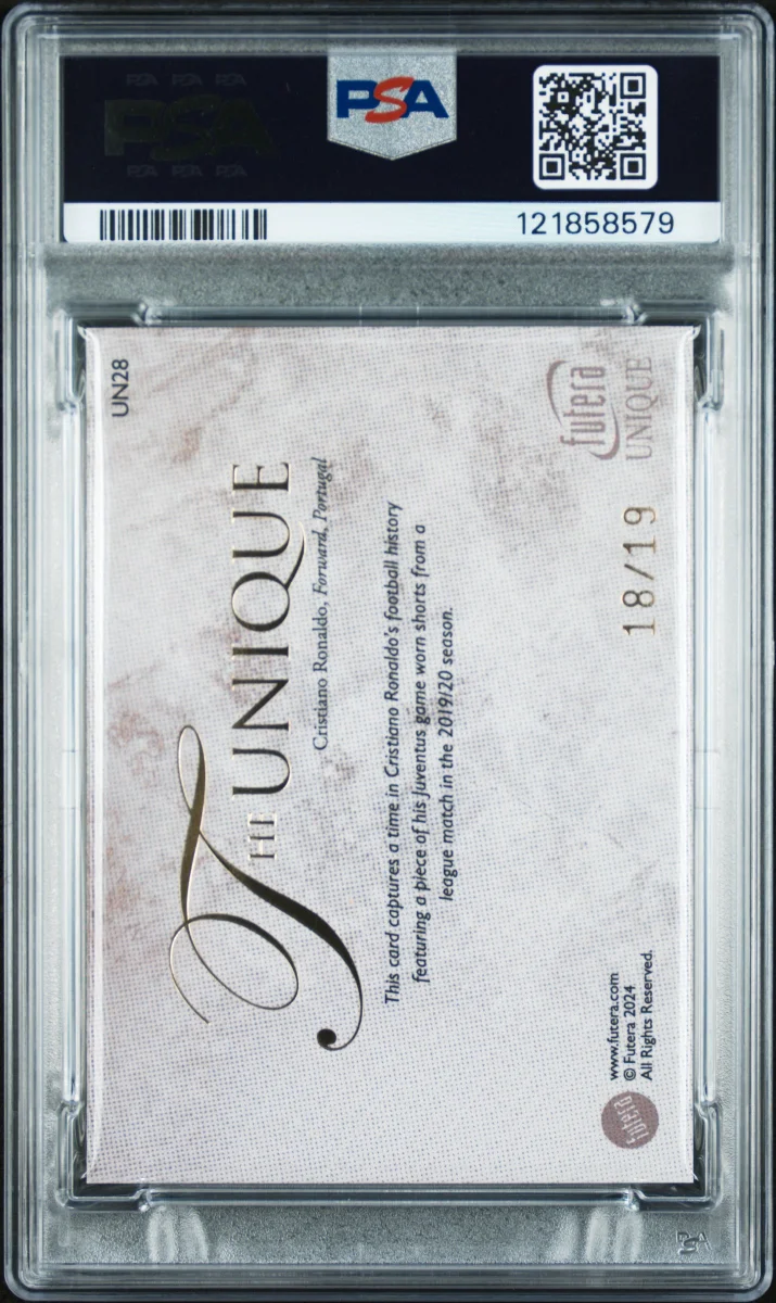 2024 Futera Nostalgia Cristiano Ronaldo The Unique Memorabilia  back