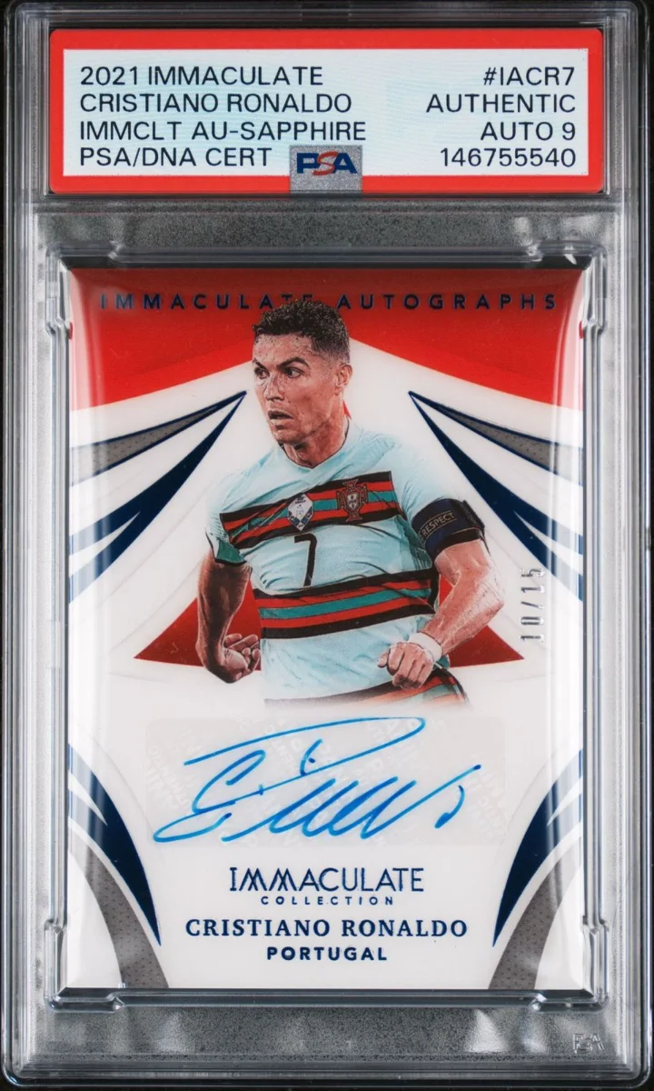 2021 Panini Immaculate Cristiano Ronaldo Autograph Sapphire /15