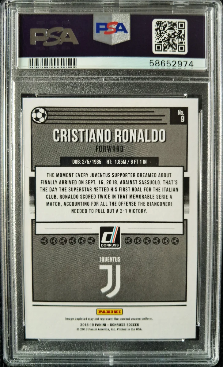 2018 Panini Donruss Cristiano Ronaldo  back