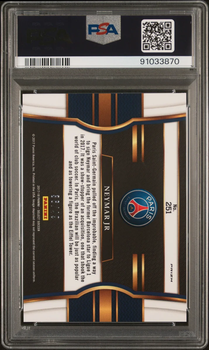 2017 Panini Select Neymar JR Copper  back