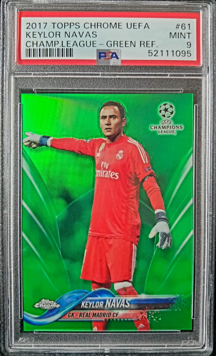 2017 Topps Chrome UCL Keylor Navas Green Refractor 