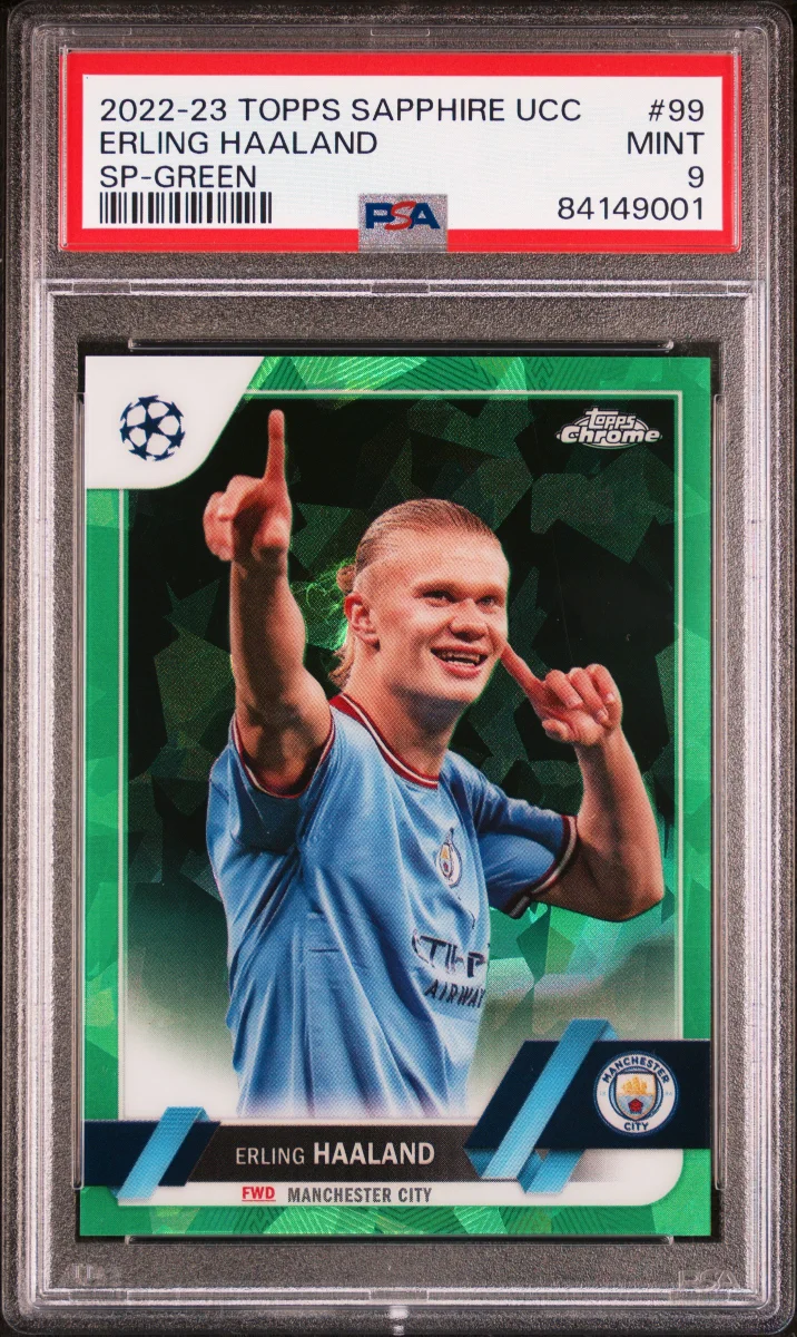 2022-23 Topps Sapphire UCC Erling Haaland SP-Green