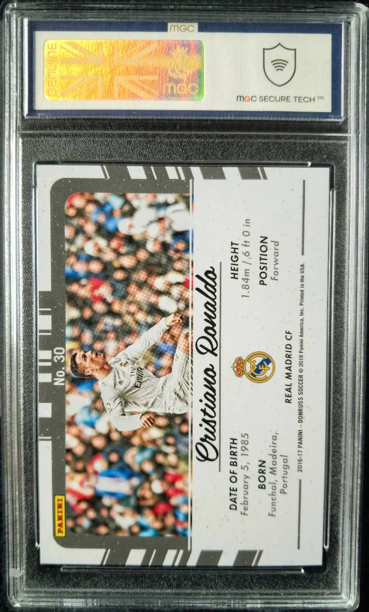 2016 Panini Donruss Cristiano Ronaldo Picture Perfect Gold back