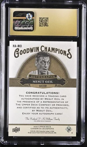 2020 Upper Deck Goodwin Champions Horizontal Autographs Mesut Ozil  back