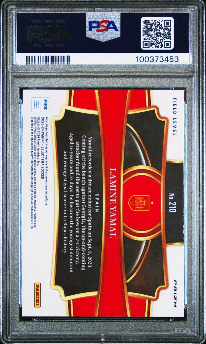 2023-24 PANINI SELECT FIFA #210 LAMINE YAMAL BLUE — back