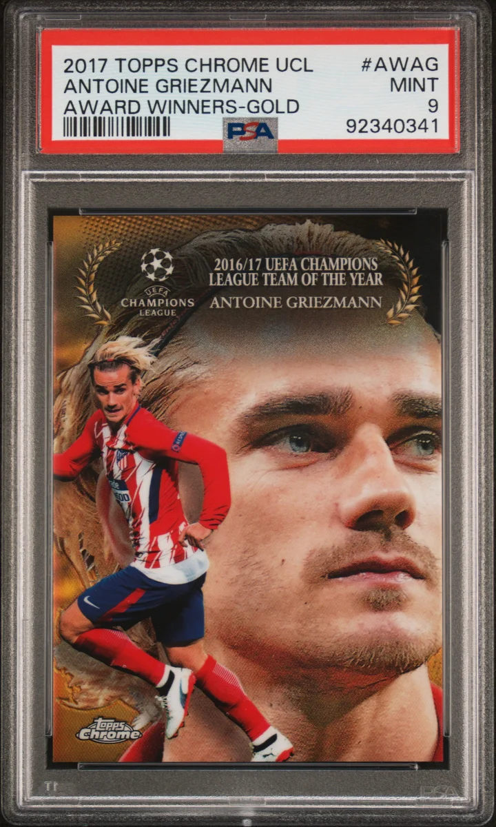 ANTOINE GRIEZMANN AWAG 2017 TOPPS CHROME UEFA CHAMPIONS LEAGUE AWARD WINNERS | GOLD 