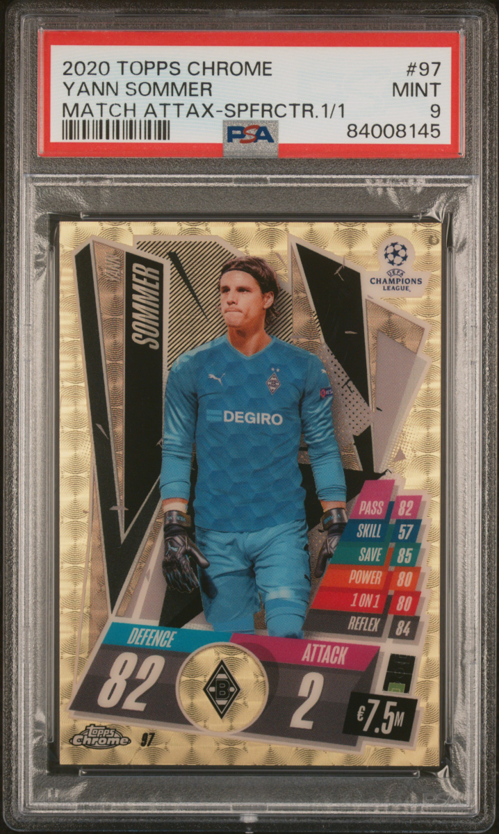 Yann Sommer 2020 Topps UCL Match Attax Chrome