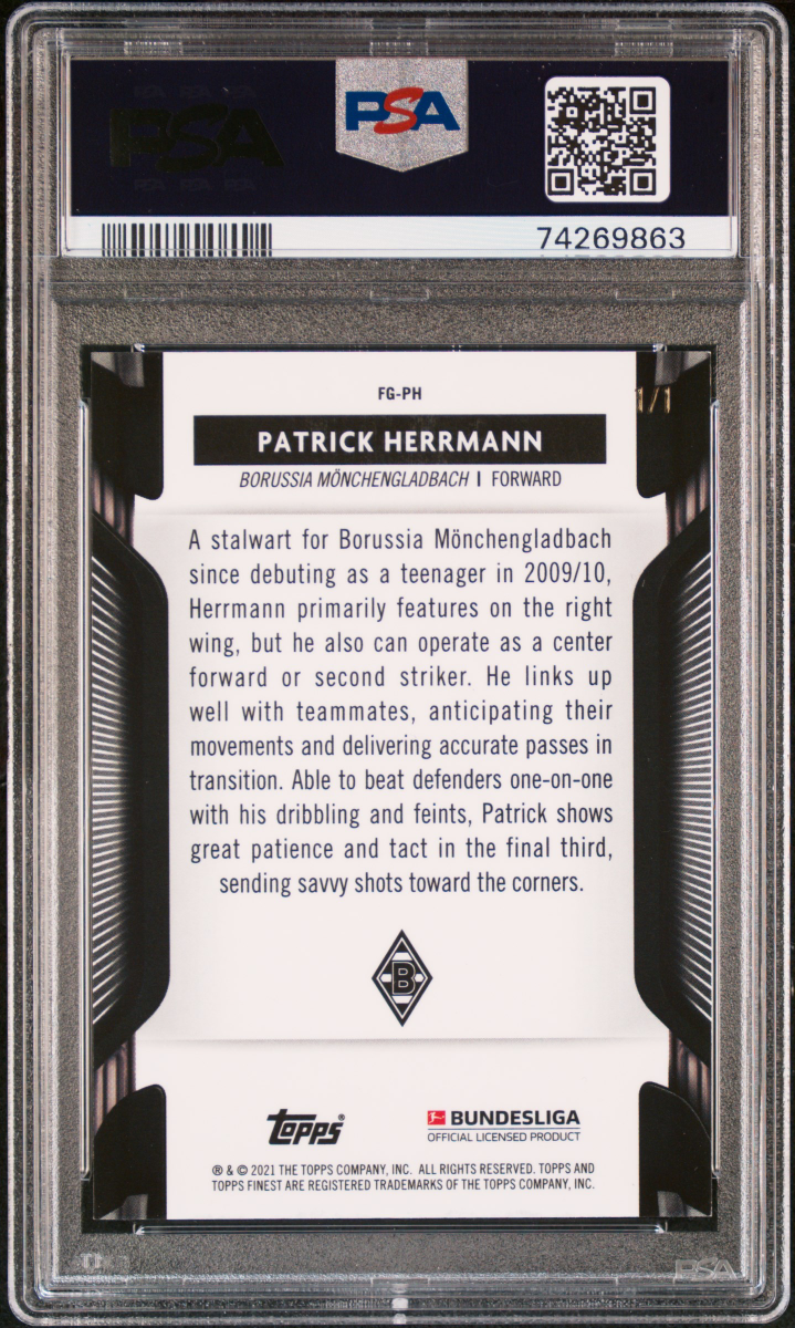 Patrick Herrmann 2020 Topps Bundesliga Finest back