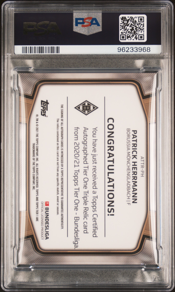 Patrick Herrmann 2020 Topps Bundesliga Tier One back