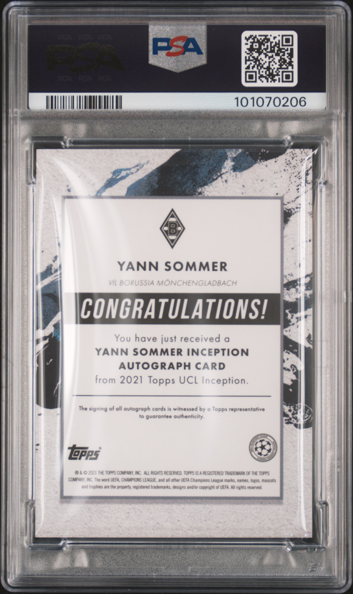 Yann Sommer 2020 Topps UCL Inception back