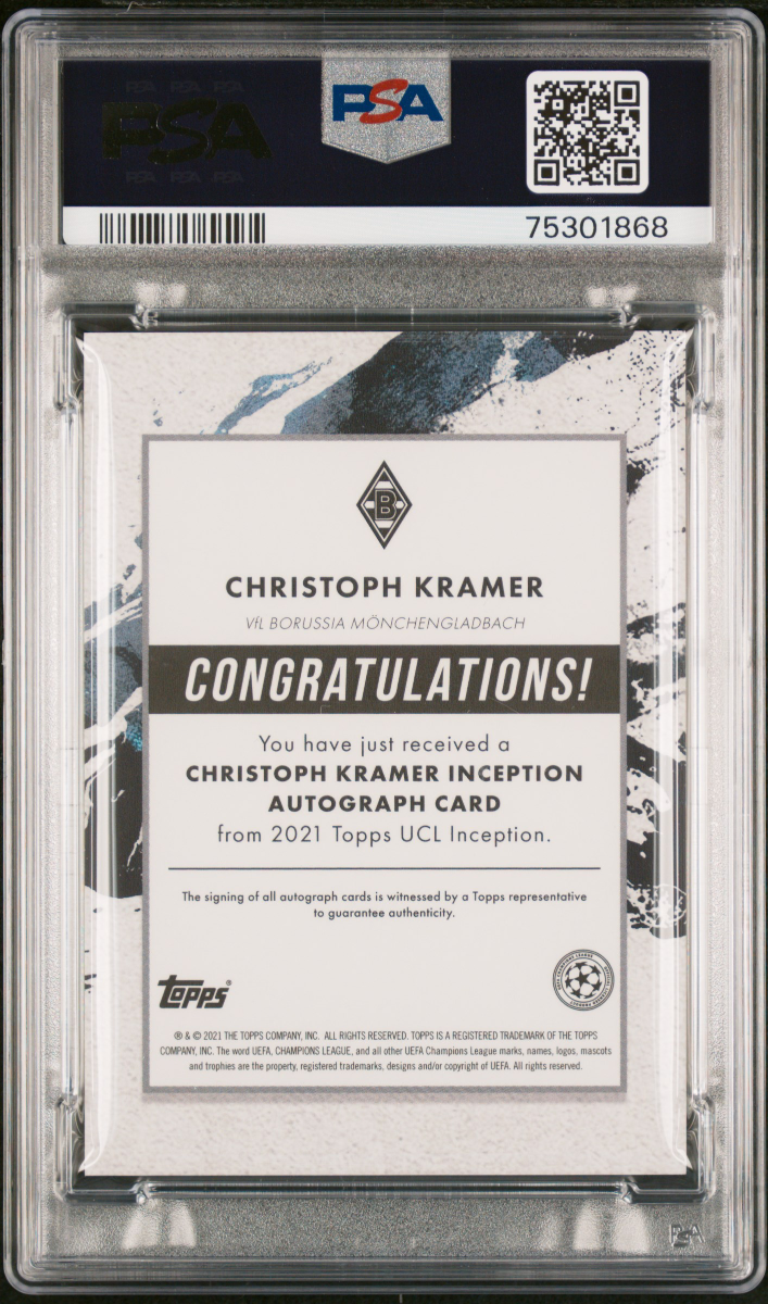 Christoph Kramer 2020 Topps UCL Inception back