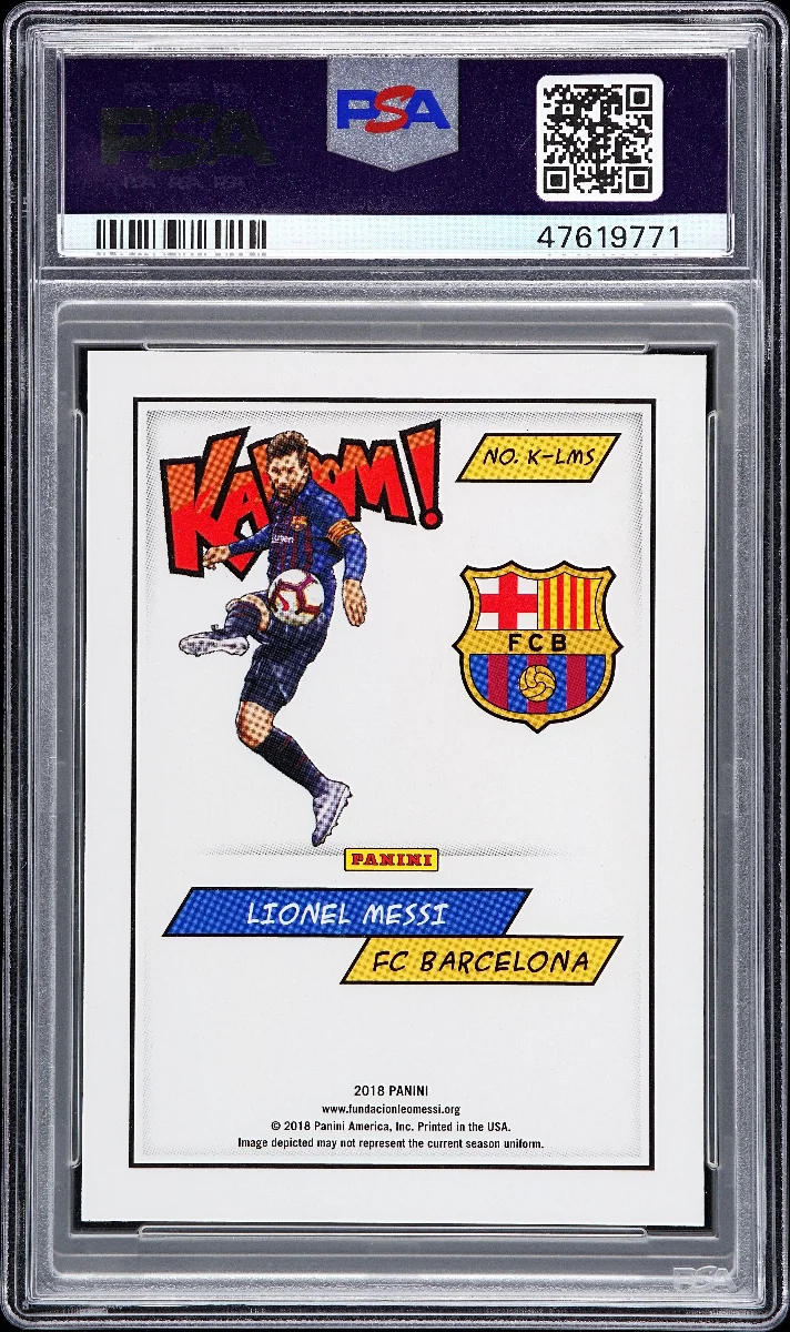 2018 PANINI KABOOM! #LMS LIONEL MESSI GOLD back