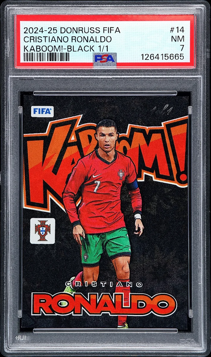 2024-25 PANINI DONRUSS FIFA KABOOM! #14 CRISTIANO RONALDO KABOOM!-BLACK 1/1