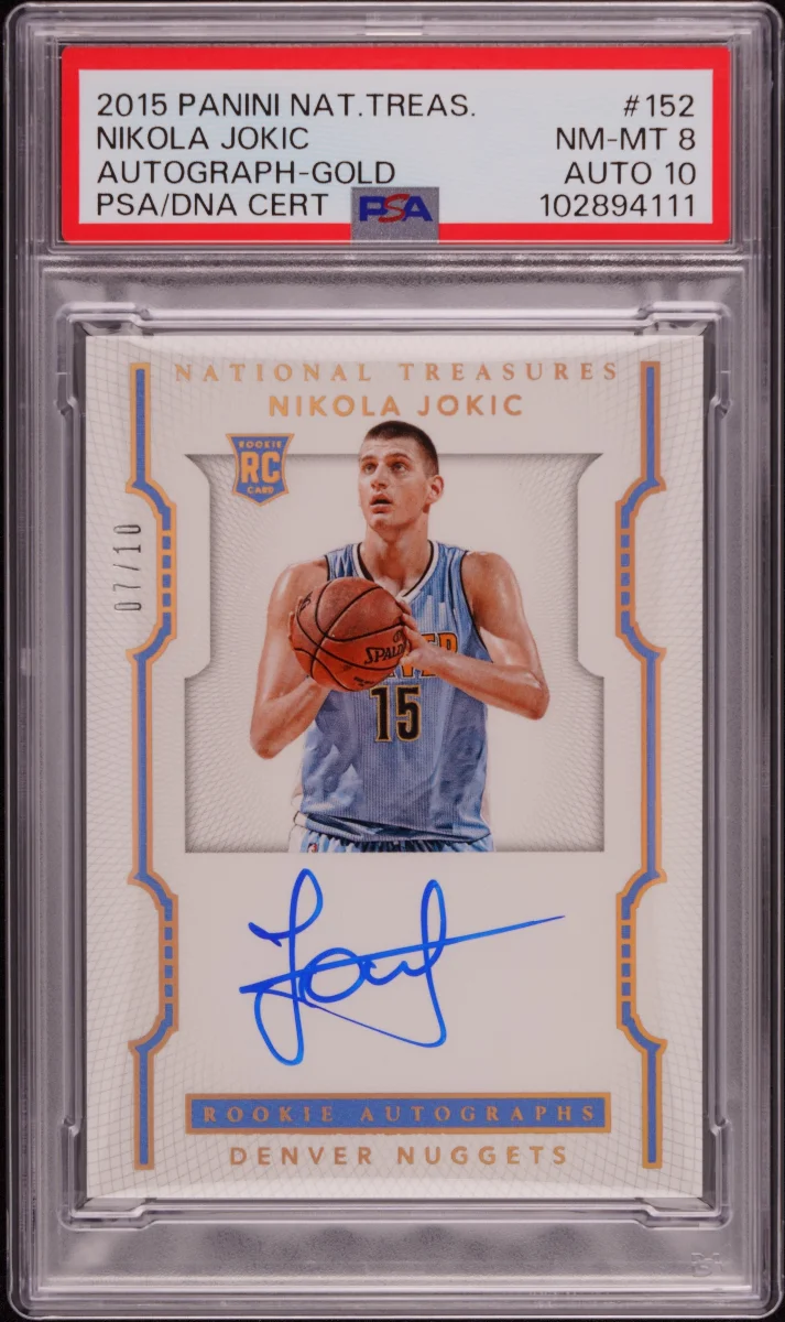 2015 PANINI NATIONAL TREASURES #152 NIKOLA JOKIC AUTOGRAPH-GOLD
