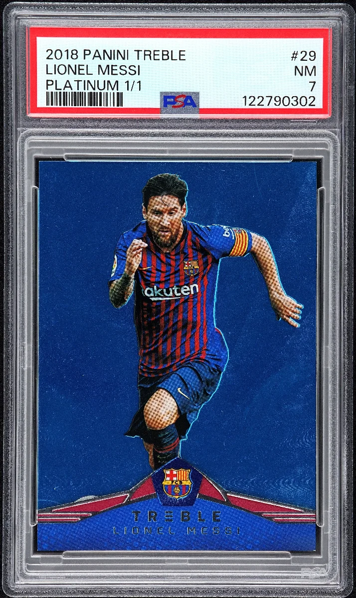 2018 PANINI TREBLE #29 LIONEL MESSI PLATINUM 1/1