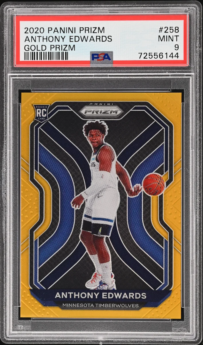 2020 PANINI PRIZM #258 ANTHONY EDWARDS GOLD PRIZM