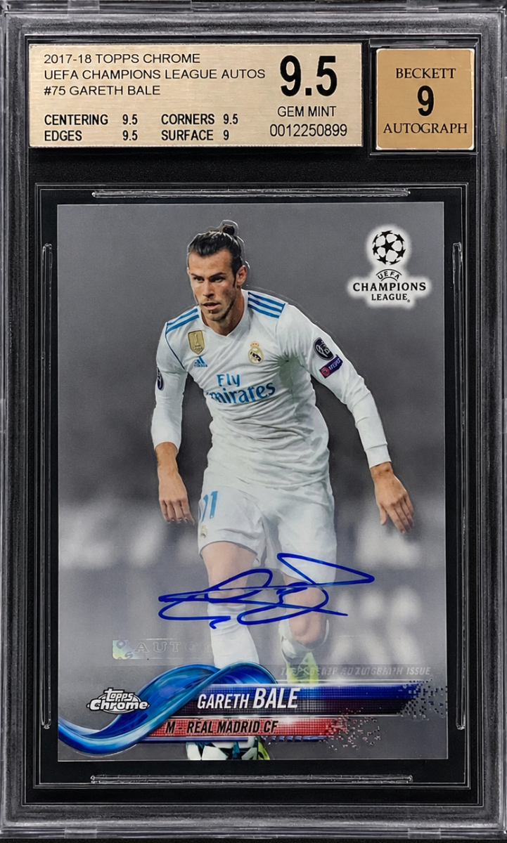 Gareth Bale Topps Chrome UCL 2017 Auto BGS 9.5