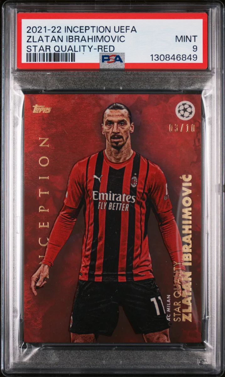 2021 TOPPS INCEPTION UEFA CLUB COMPETITIONS ZLATAN IBRAHIMOVIC STAR QUALITY-RED