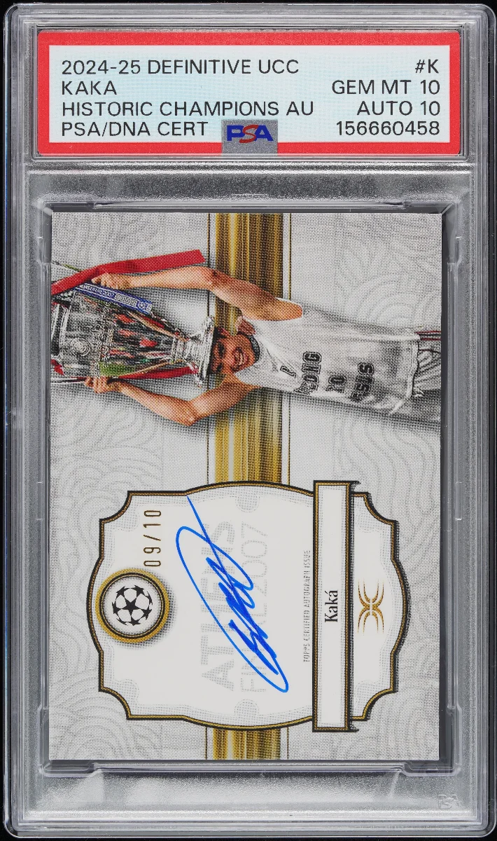 2024-2025 TOPPS DEFINITIVE COLLECTION UEFA CLUB COMPETITIONS DEFINITIVE HISTORIC CHAMPIONS AUTOGRAPHS #K KAKA HISTORIC CHAMPIONS AU